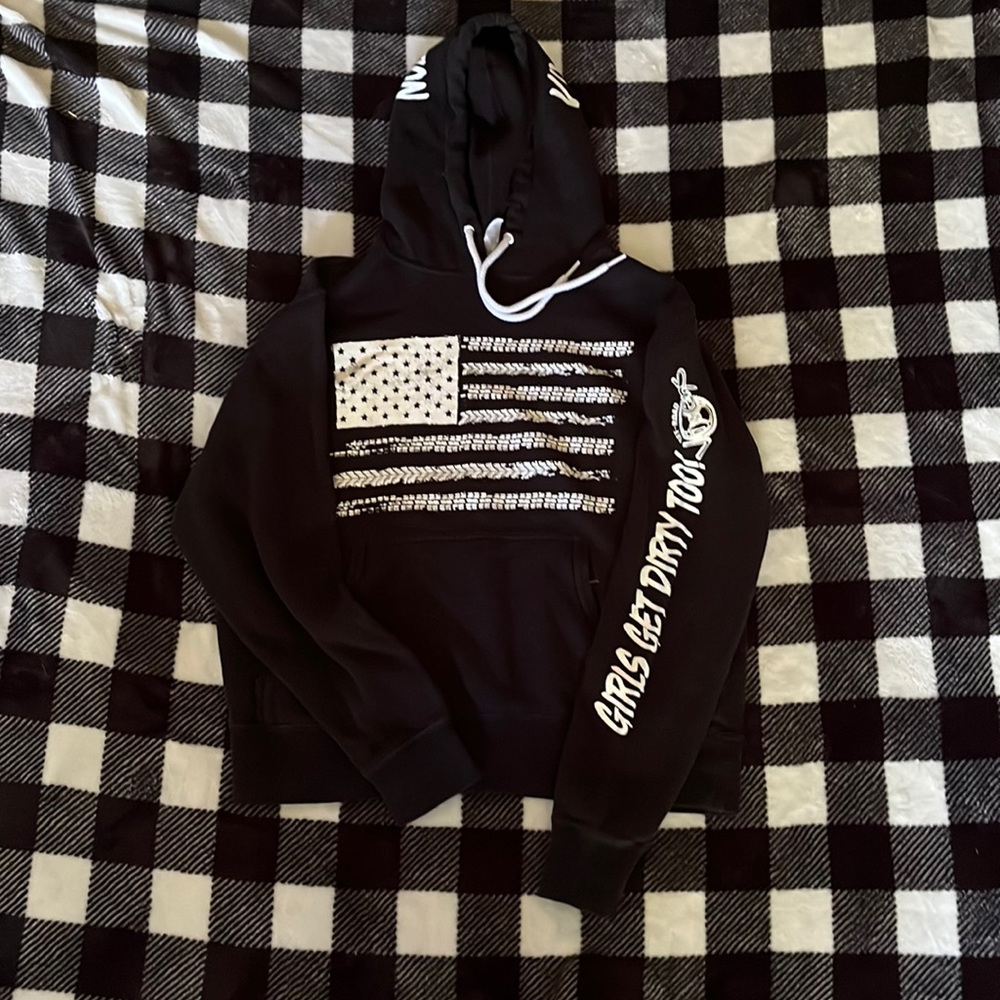 Off-road vixens sweatshirt black and white
